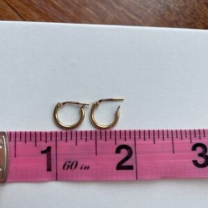Dainty 14k gold hoops